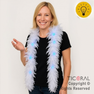 BOA LUMINOSA BLANCA TELA x 1